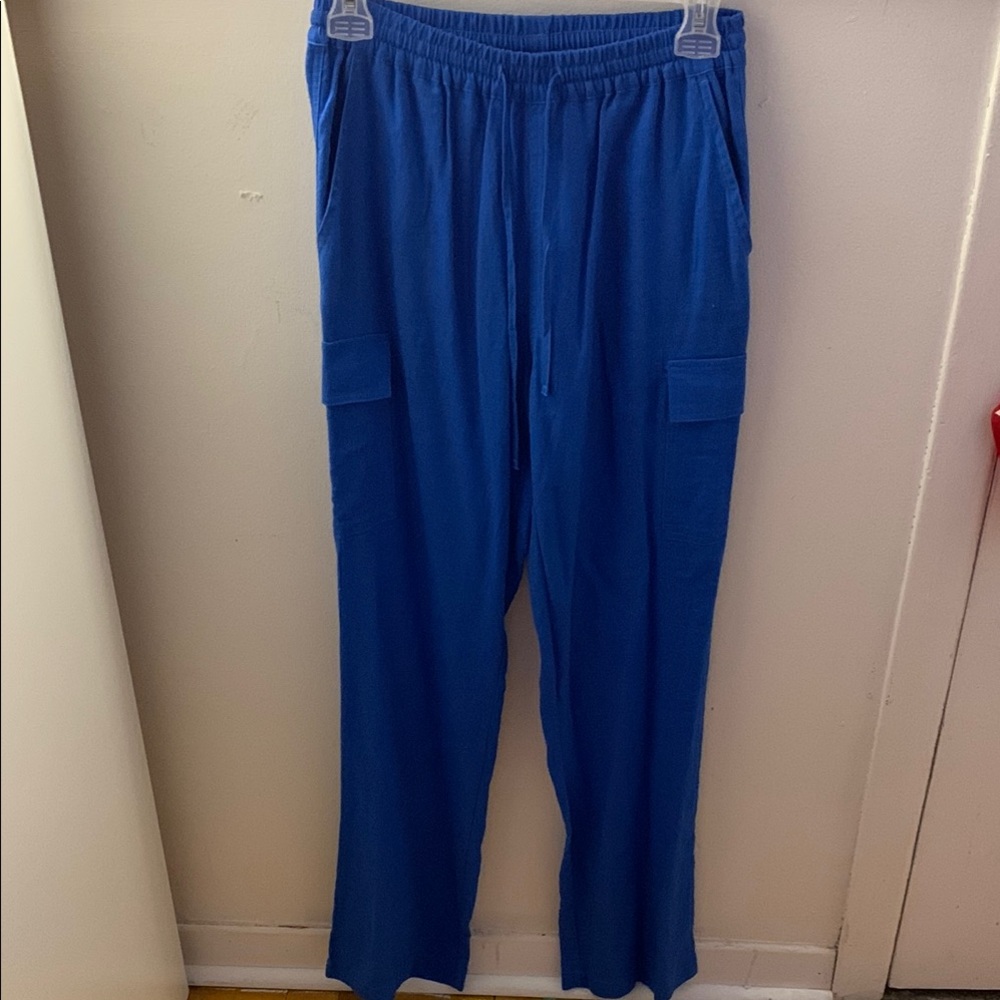 Love Tree Women's Blue cargo Straight Leg Pant